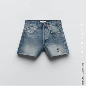 Zara relaxed jean shorts